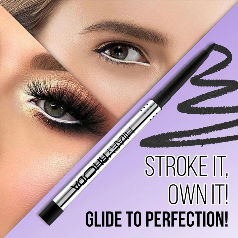 Hilary Rhoda Stroke It Eye Pencil | Coloured Eyeliner and Kajal Pencil | Easy Glide & Quick-Drying Formula | Matte Finish | Built-in Sharpener | 0.26g (Carbon Black | Shade 06) thumbnail 3